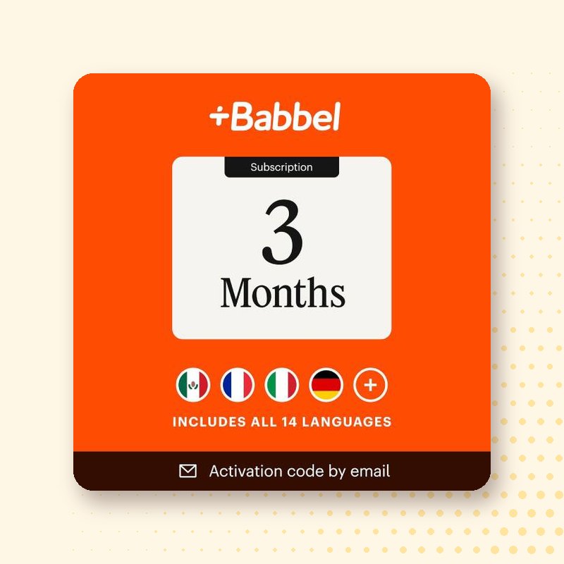 Babbel Language Learning App, 3 Months