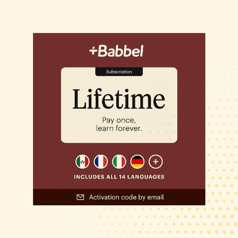 Babbel Language Learning App, Lifetime